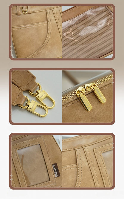 Khakifarbene Wasteland Punk Ita-Tasche mit Sweetheart-Anhänger