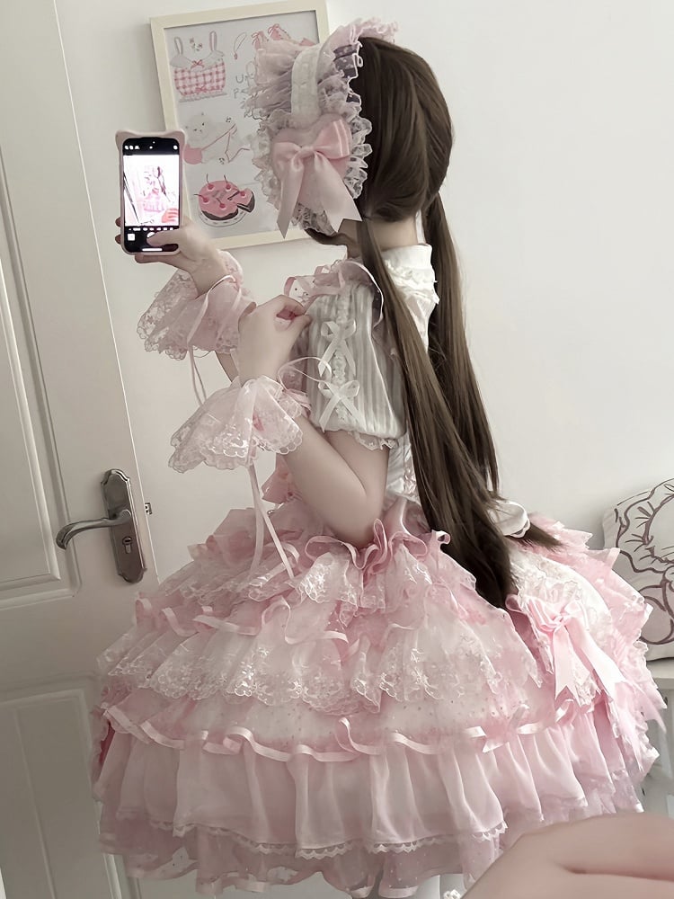Pink and White Red / Hairband