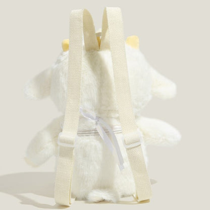 Plush Sheep Backpack White Cute