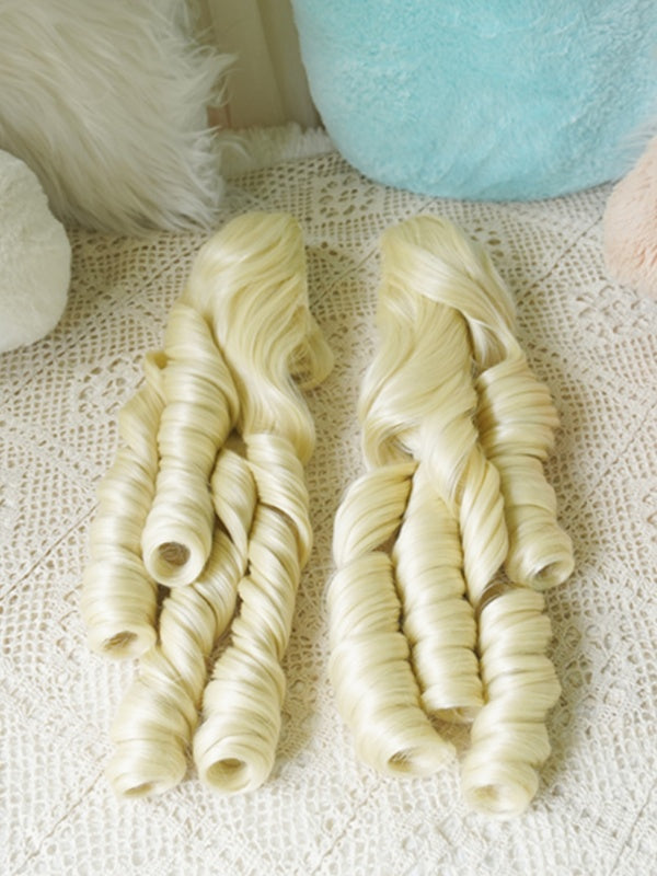 Black/Light Blonde/Blonde/Dark Brown Roman Curly Ponytail Claw Clips