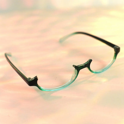 Eyeglasses Glasses Semi-rimless Cyberpunk Frame Lensless Green