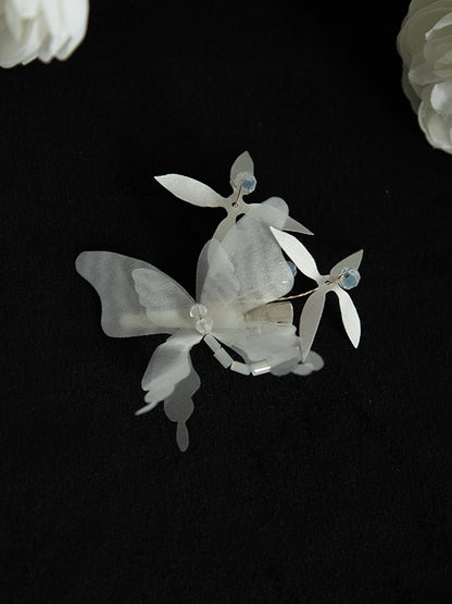 Hairclip Butterfly White
