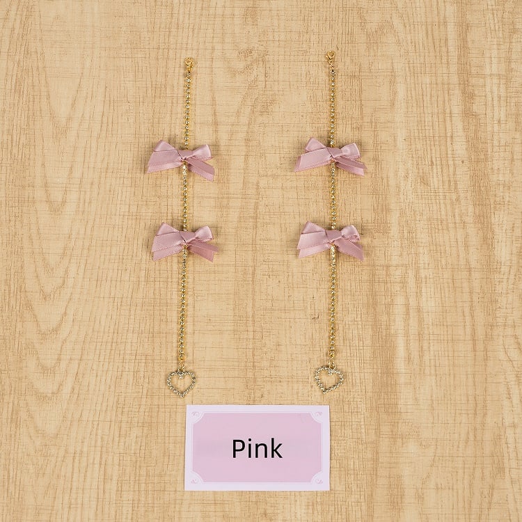 Accessory Bow Kei 5 Colors Rhinestone Hair Tassel Long Jirai