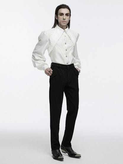 Layered White Shirt Goth Men's Gorgeous