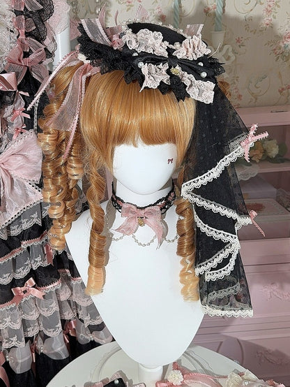 3 Mini + Floral Options Design Trim Details Bowknot Lace Hat Veil Color