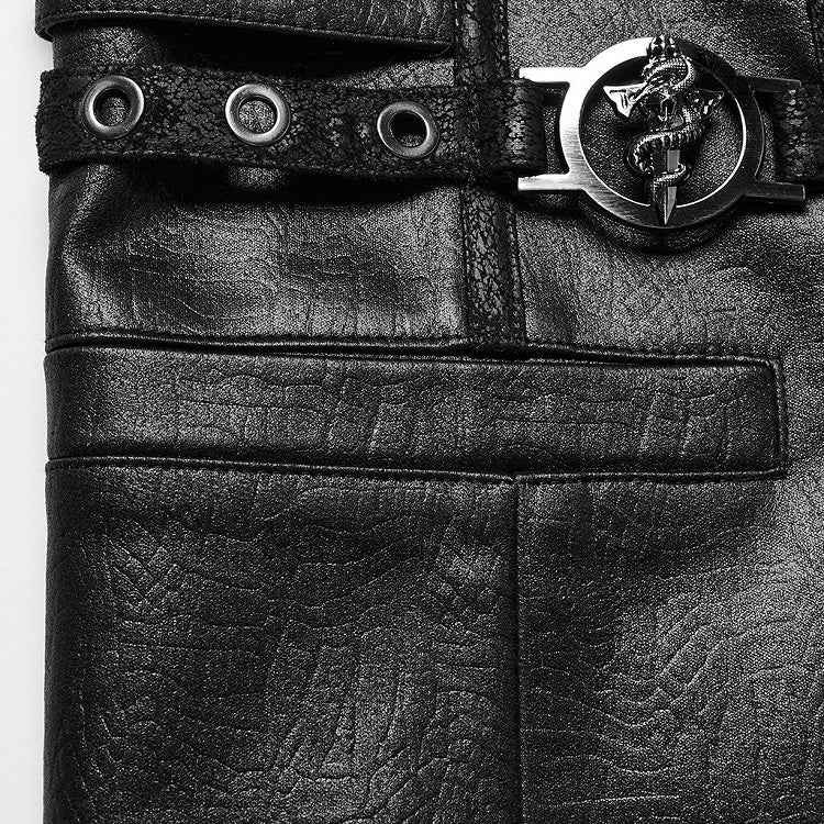 Black Men's Vest Gothic Medieval