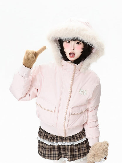 Blouson Closure Kawaii with Dual Jacket Daily Blue/Pink