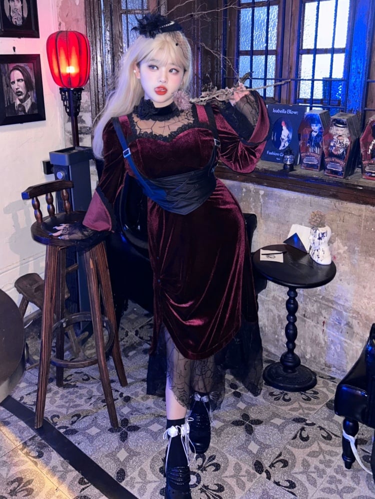 プラスサイズ ブラック ゴシック コルセット ベルト