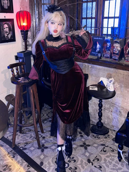 プラスサイズ ブラック ゴシック コルセット ベルト