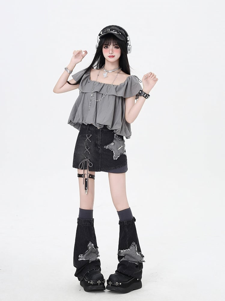 スカート着回しトップス/バブルグレースリー