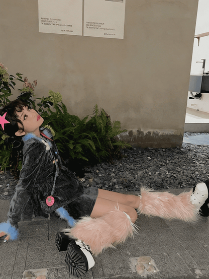 20CM/30CM/40CM Shaggy Warmers Y2K Apricot Leg