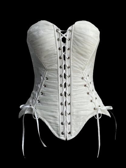 Details Lolita Top Corset White Gothic Lace-up