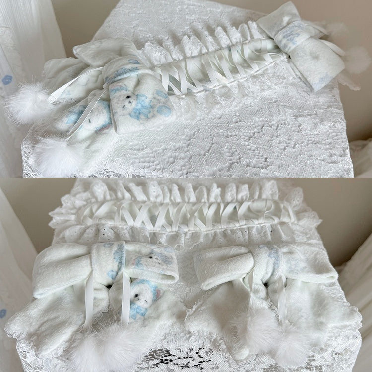 9 Color Options Lolita Hairband with Bowknot Hairclips