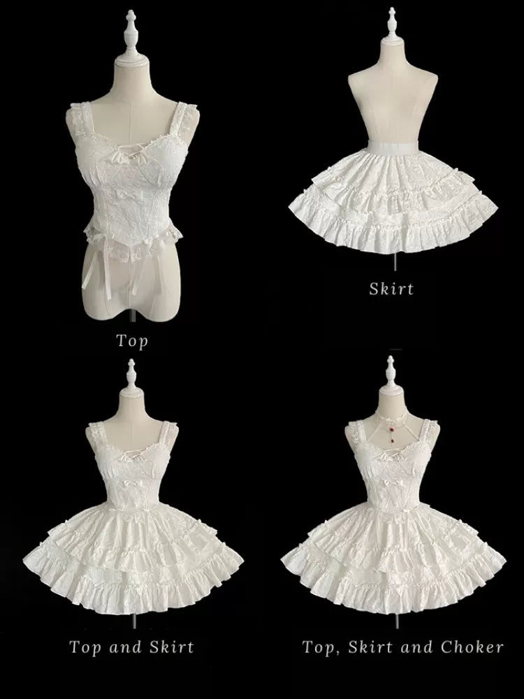 Waist 59-76CM Clearance-Size Lolita Bleeding Black S Rose for Skirt Gothic
