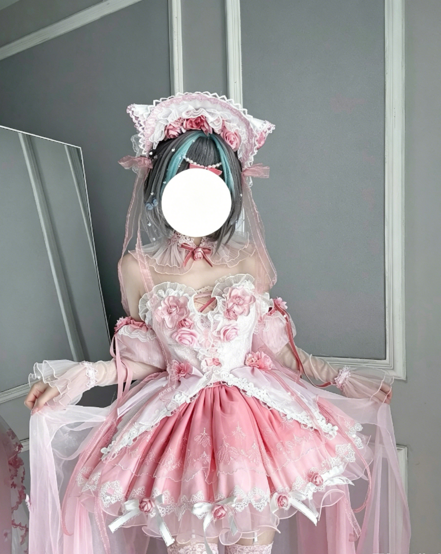 Cheshire Cat Kawaii Pink Cosplay Lolita Dress - Zhuazhua Box