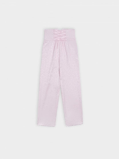 Sakura Pink High-Waist Pants with Cherry Blossom Fabric - DevilInspired Exclusive Collection