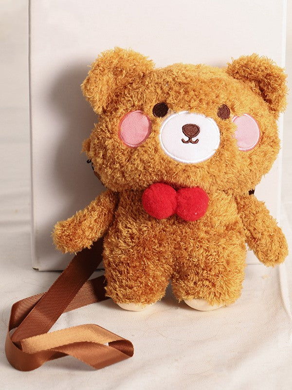 2 Strap Options Sweet Lolita Plush Bear Crossbody Bag