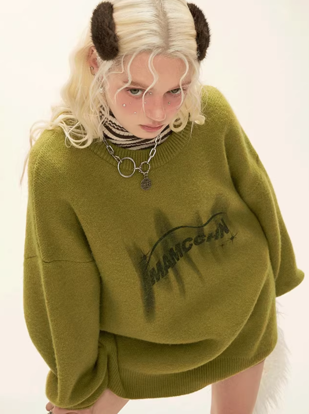 Mode Logo Knit American Over