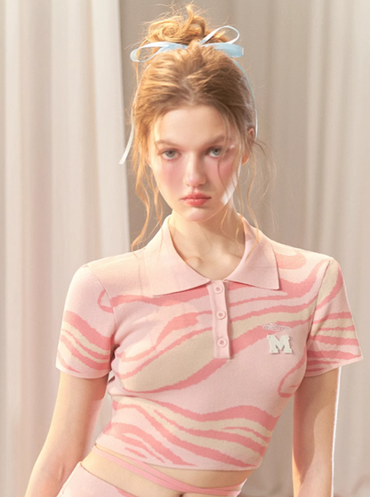 Cool Ripple Hot Water Girl Marble Knit Sweet Setup