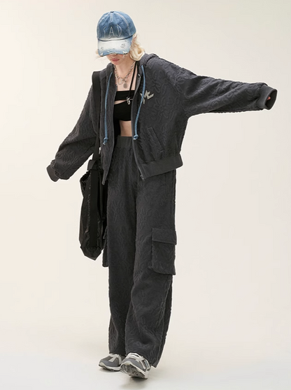 Paar Original Lose Volle Print Logo Hosen Handtuch Casual Check