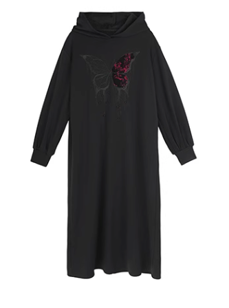 Sweatshirt Lose Kapuzenpullover Dunkler Modus