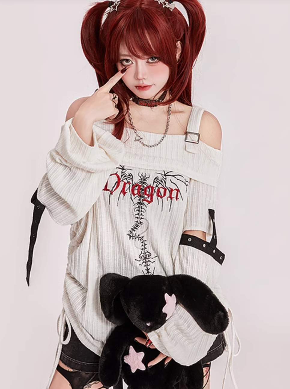 Off-Shoulder Top Rock Punk