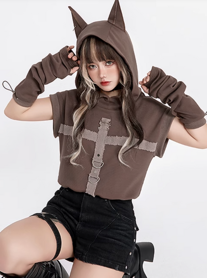 Dobermann Top Carbon Ärmellos mit Kapuze