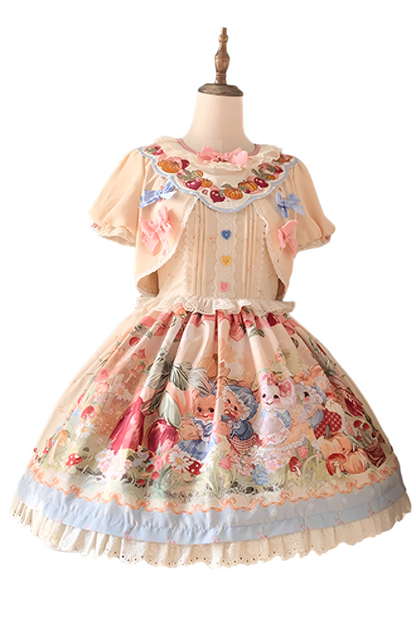 Schürze + Reservierungen Strapsdruckkleid Layered Carrot