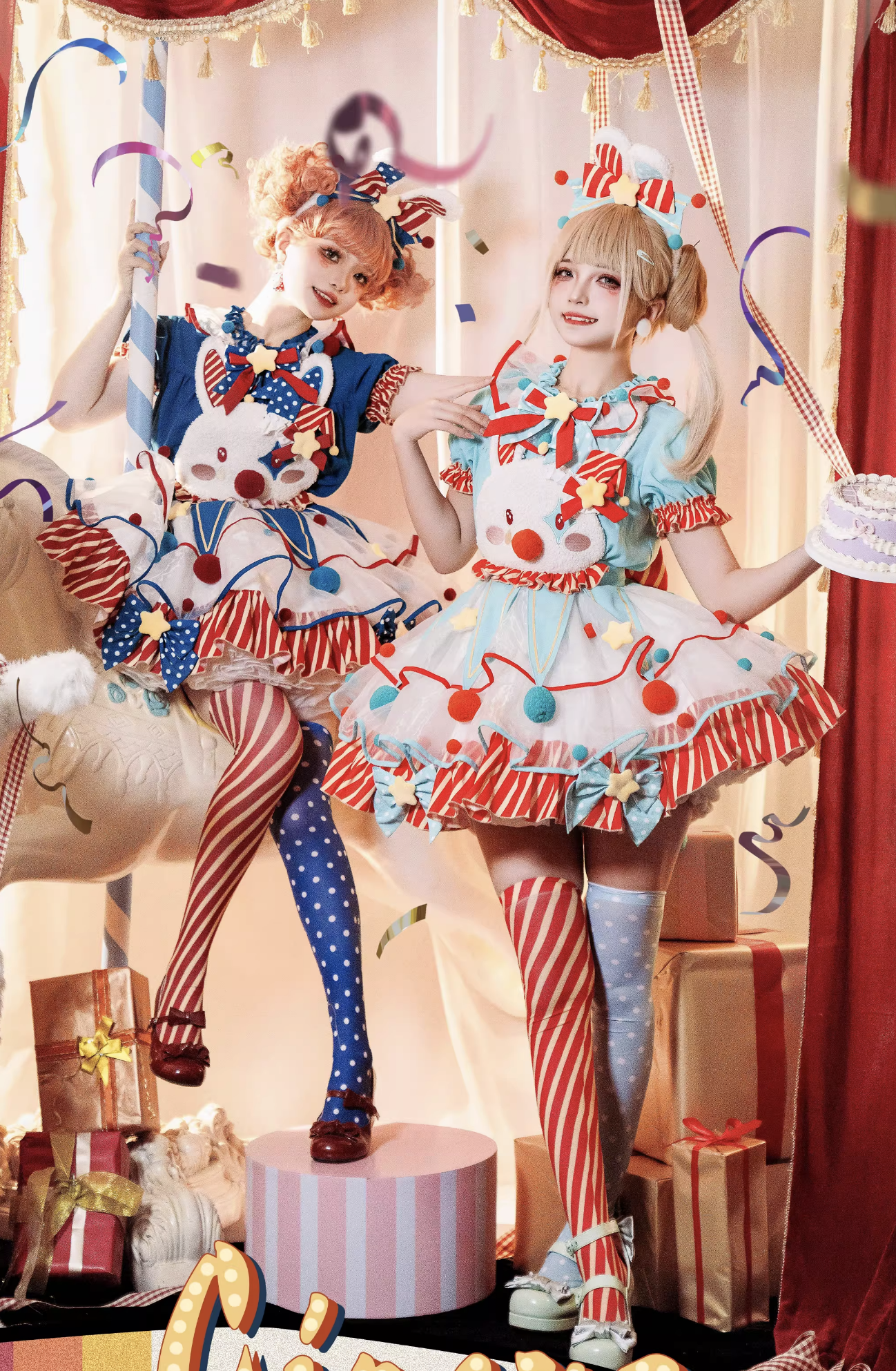Complete Dress Pierrot Bunny Setup Circus