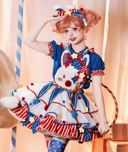 Complete Dress Pierrot Bunny Setup Circus