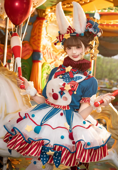 Complete Dress Pierrot Bunny Setup Circus