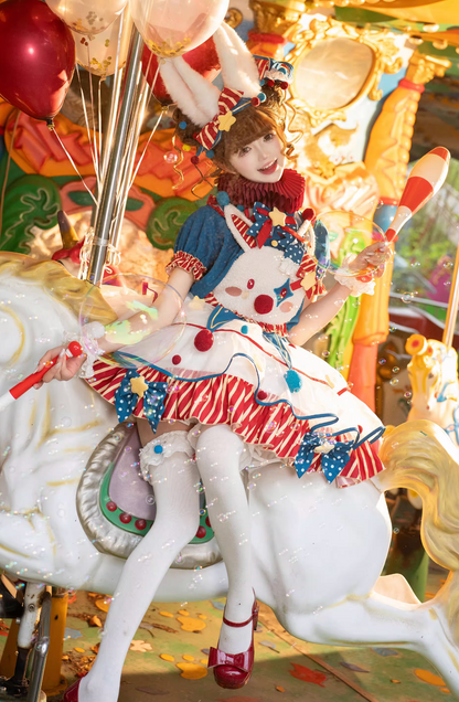 Complete Dress Pierrot Bunny Setup Circus