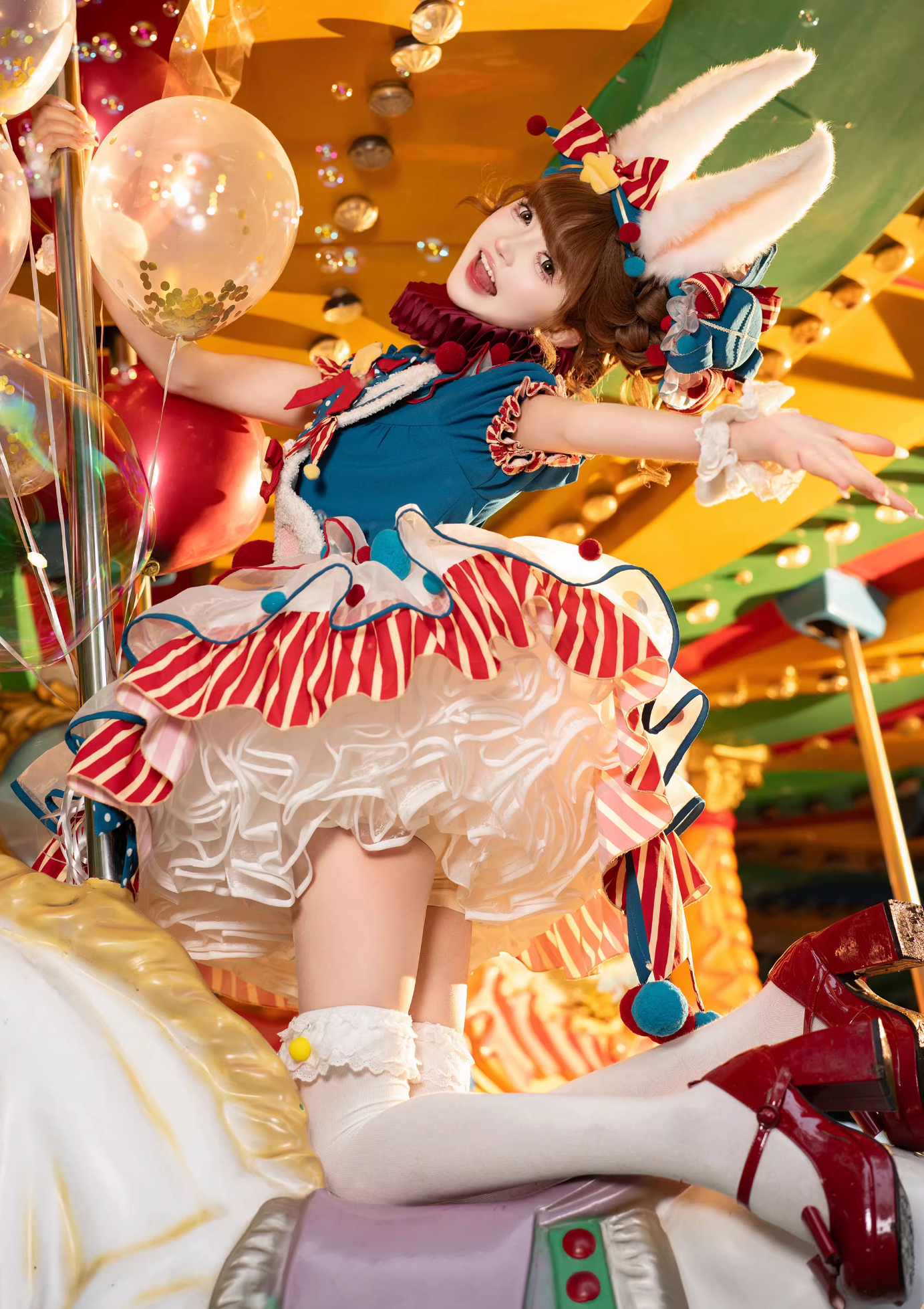 Complete Dress Pierrot Bunny Setup Circus