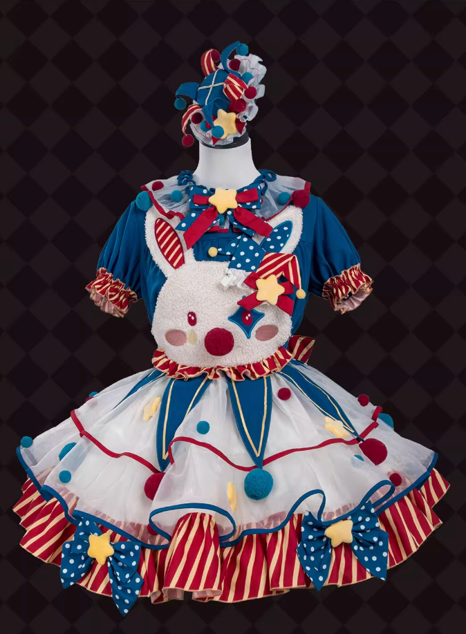 Complete Dress Pierrot Bunny Setup Circus