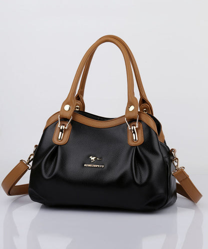 Tasche Rot 2025 Vielseitige Kalbsleder Solide Schwarz Strapazierfähige Neue Leder Tote