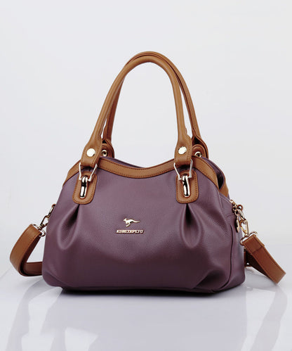 Tasche Rot 2025 Vielseitige Kalbsleder Solide Schwarz Strapazierfähige Neue Leder Tote