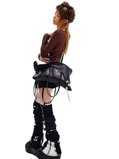 グレー/ブラウンボタンテディベア耳ぬいぐるみ帽子