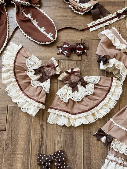 Pink Blue Cuffs / Brown Wrist