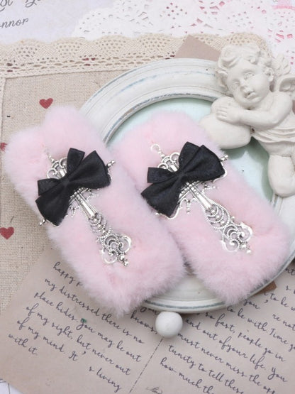 Options Color Cross Kei 4 Plush Jirai Bow Hairclip