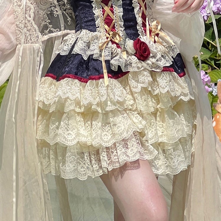 White Lace Bloomers Lining Skirt