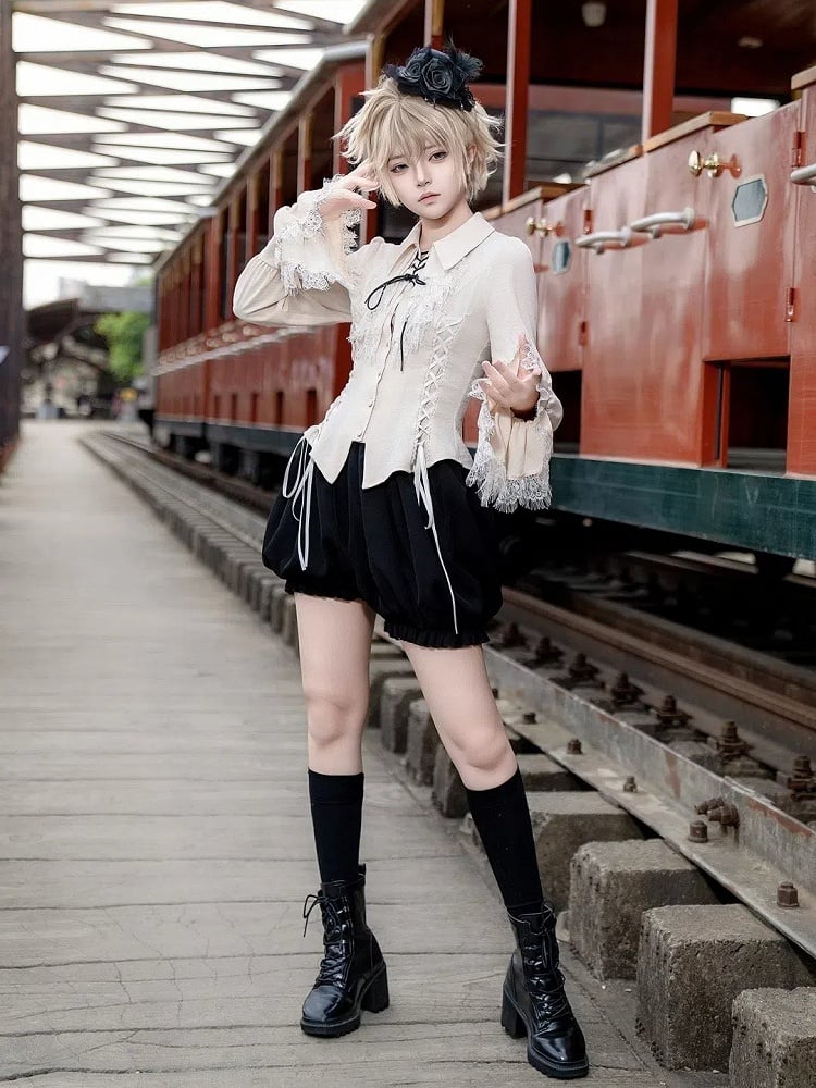 Black Ouji Lolita Shorts Bloomer