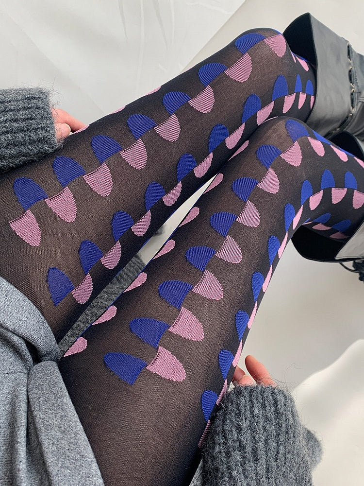 Polka-dot Two-Tone Colors) Tights (4