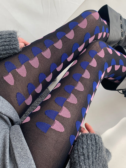 Polka-dot Two-Tone Colors) Tights (4