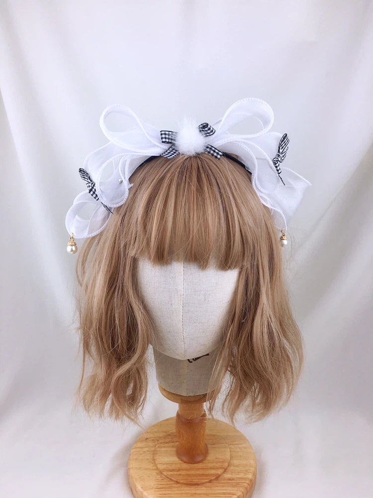 Sheer Gingham KC Pom-Pom