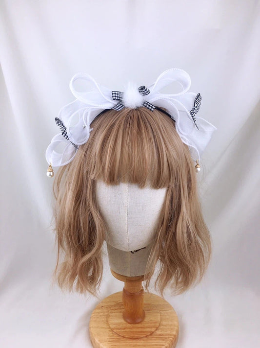 Sheer Gingham KC Pom-Pom