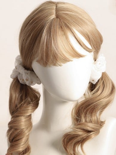 Dark Blue/White Starry Sky Pattern Lolita Hair Scrunchie