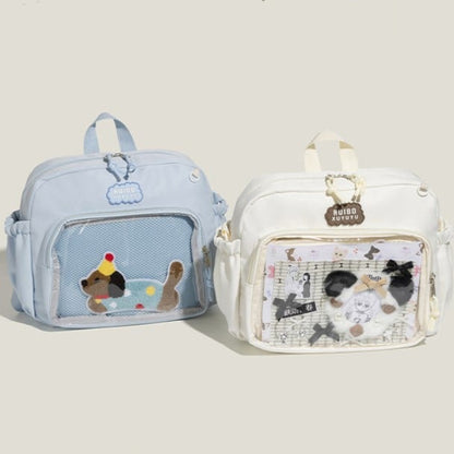 Pockets Backpack Blue/White Ita with Side