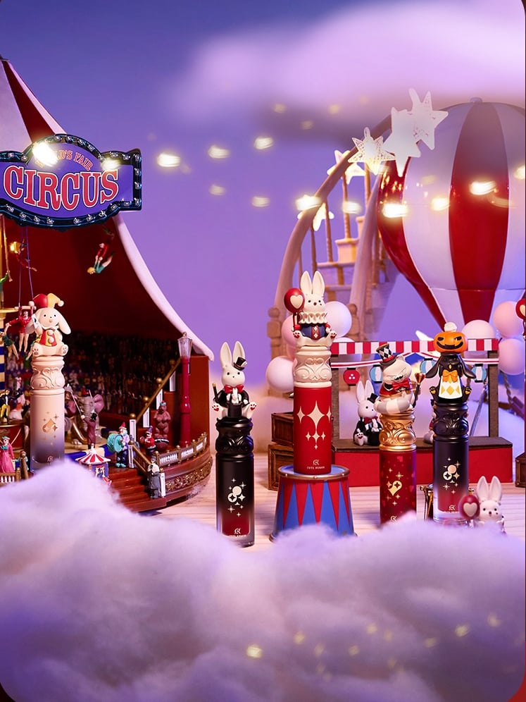 ハロウィンサーカスシリーズ マット仕上げリキッドリップスティック パステルクラウンコアメイクアップ