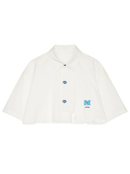 デザインシャツ アイ ショート ブルー クローク