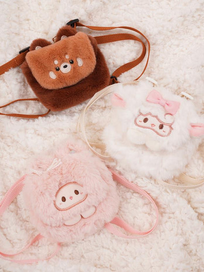 Plushie Purse Cute Chain Key White Coin Lamb-shaped